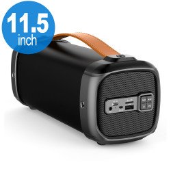 Mega Bass Outdoor Drum Style Portable Bluetooth Speaker F61 (Black)